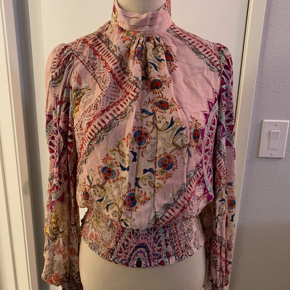 Guess women’s pink Monique top carousel print